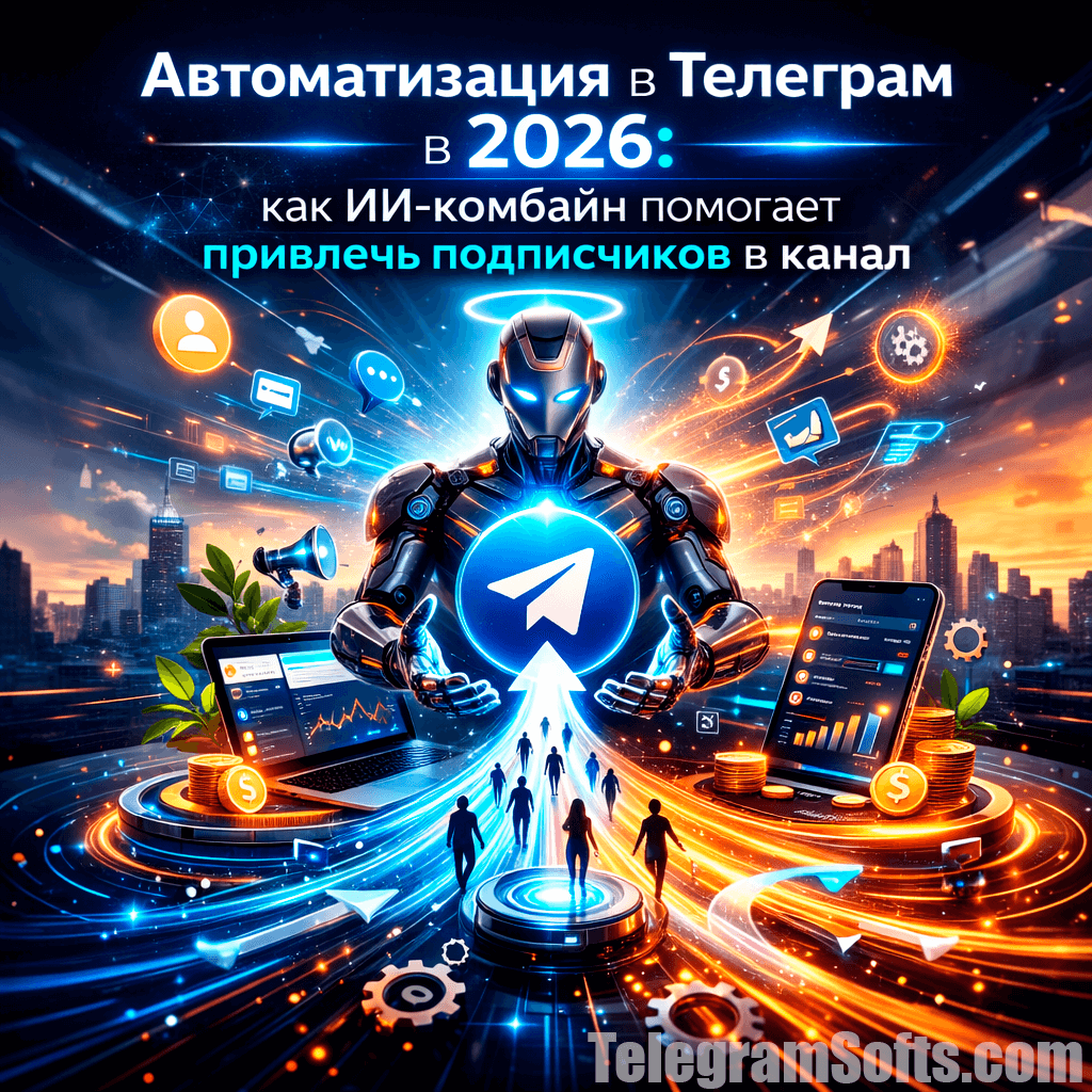 Автоматизация Телеграм Канала в 2026: как ИИ-комбайн помогает привлечь подписчиков | TelegramSofts - Автоматизированный ИИ-комбайн-софт для Telegram автоматизация телеграм канала