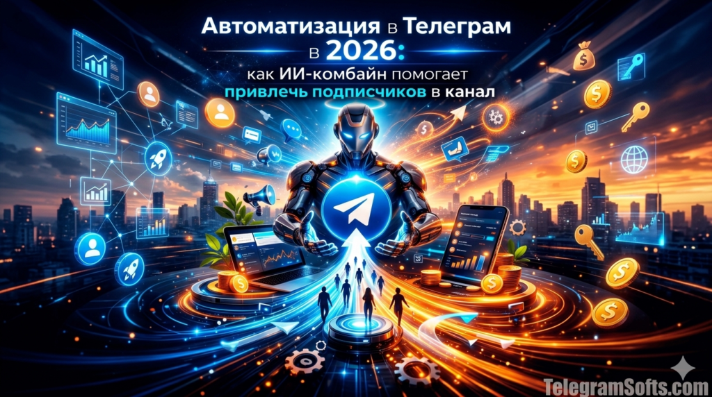 Автоматизация Телеграм Канала в 2026: как ИИ-комбайн помогает привлечь подписчиков | TelegramSofts — Телеграм Комбайн, Софт и инструменты для автоматизации канала автоматизация телеграм канала